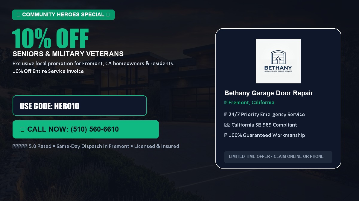 10% OFF Senior Citizens (65+) & Military / Veteran Community Discount in Fremont, CA